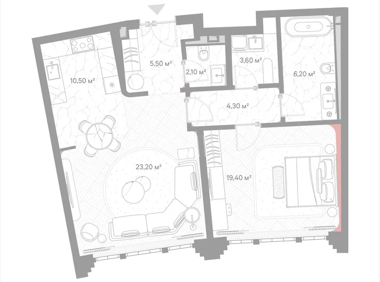 Mieszkanie 1 pokój 76 m² Moskwa, Rosja