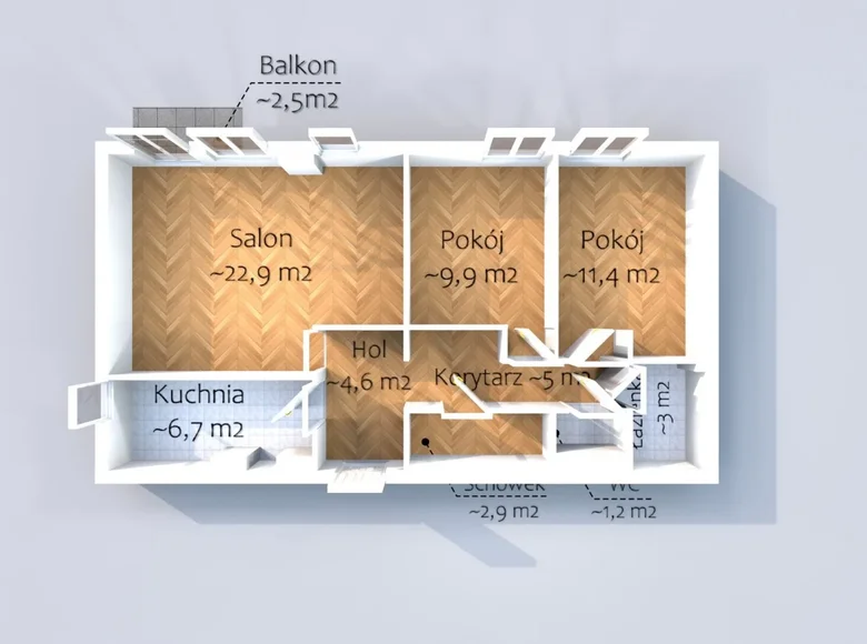 Wohnung 3 zimmer 68 m² Warschau, Polen