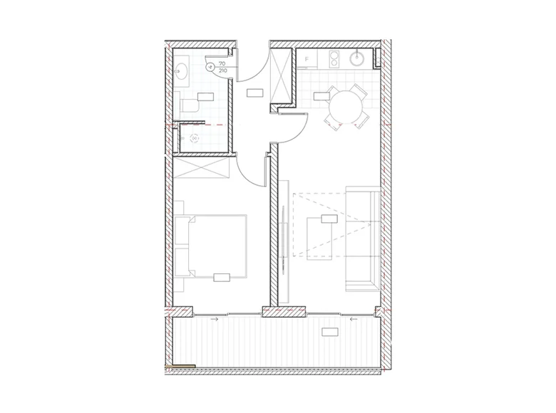 Appartement 1 chambre 50 m² Boreti, Monténégro