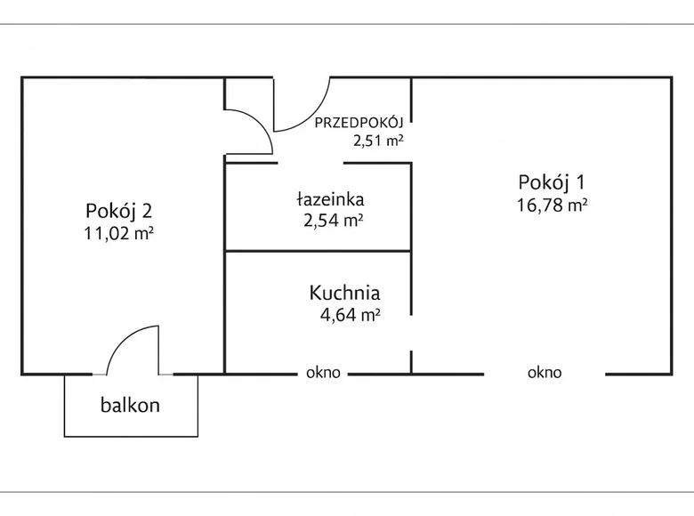 Appartement 2 chambres 38 m² Poznan, Pologne