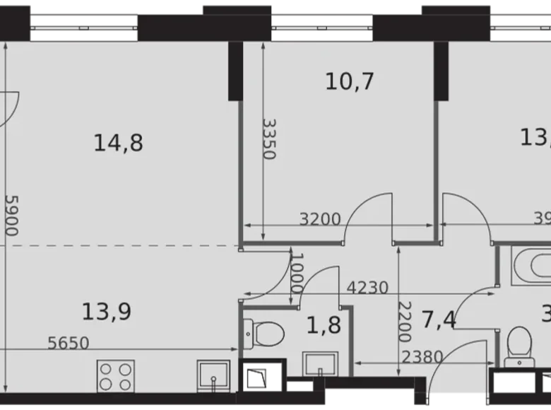 Wohnung 3 zimmer 67 m² Moskau, Russland