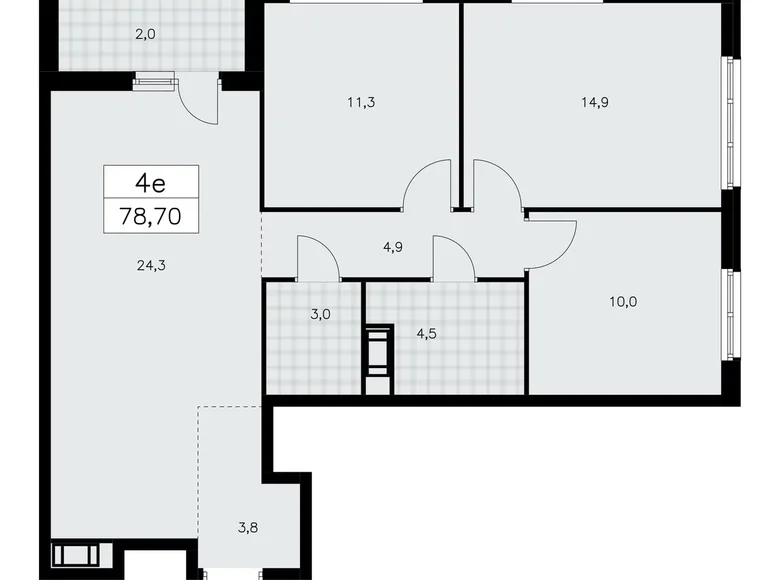 Mieszkanie 3 pokoi 79 m² Krasnoye Selo, Rosja