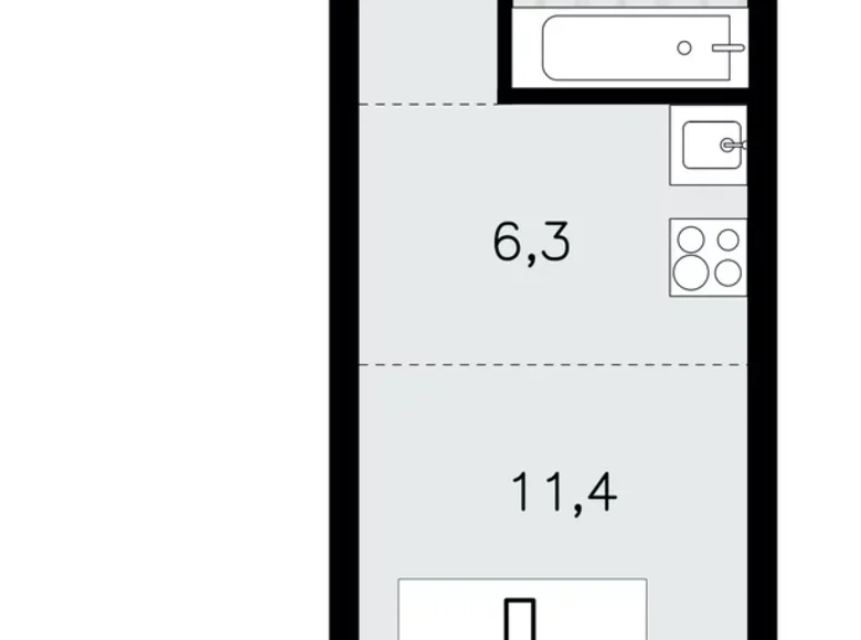 Wohnung 1 zimmer 32 m² Wsewoloschsk, Russland