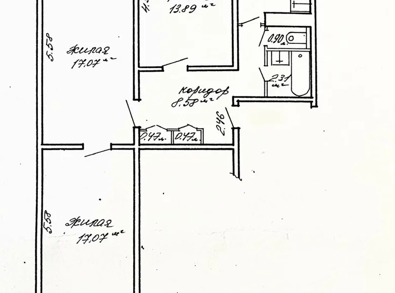 3 room apartment 68 m² Minsk, Belarus