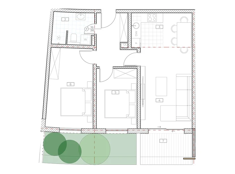 Mieszkanie 2 pokoi 68 m² Boreti, Czarnogóra