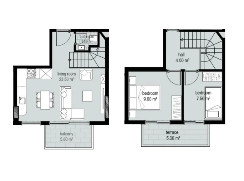 2 room apartment 86 m² Alanya, Turkey