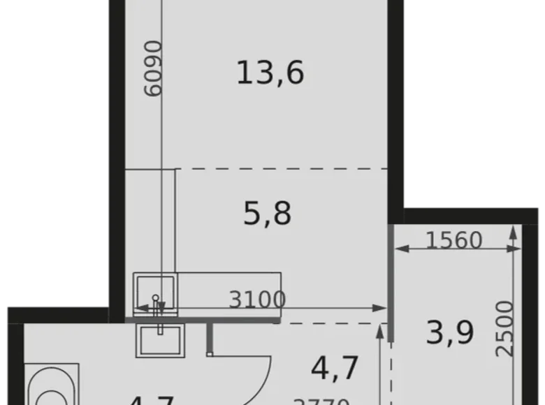 Kawalerka 1 pokój 33 m² Moskwa, Rosja