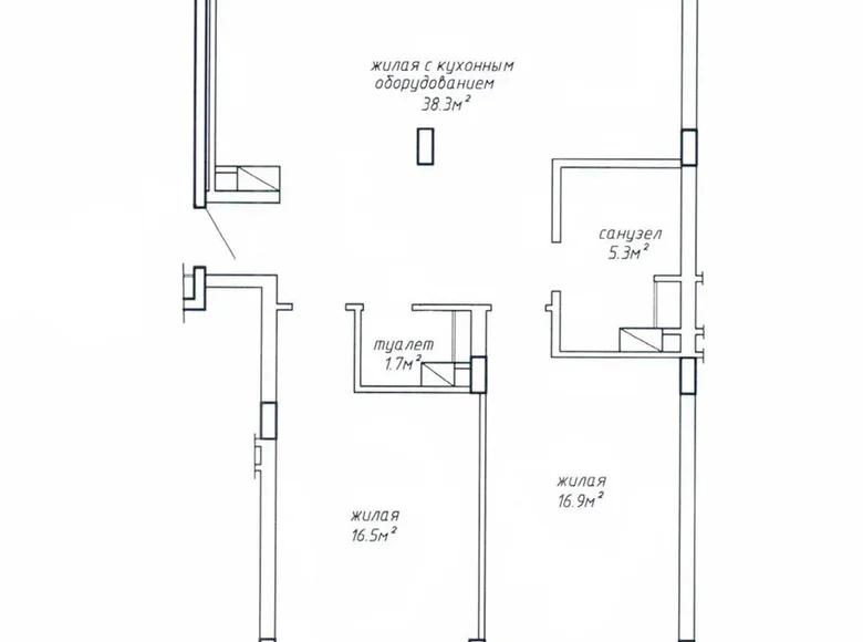 Mieszkanie 3 pokoi 85 m² Mińsk, Białoruś