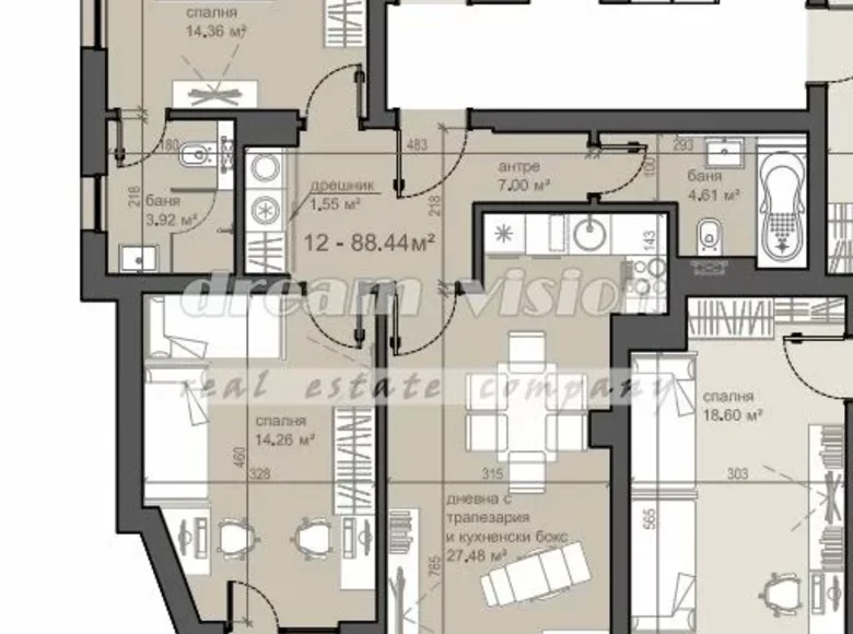 Wohnung 98 m² Sofia, Bulgarien