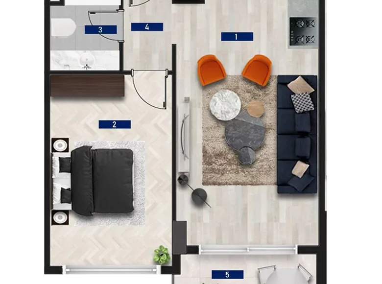 Apartamento 2 habitaciones 56 m² Alanya, Turquía