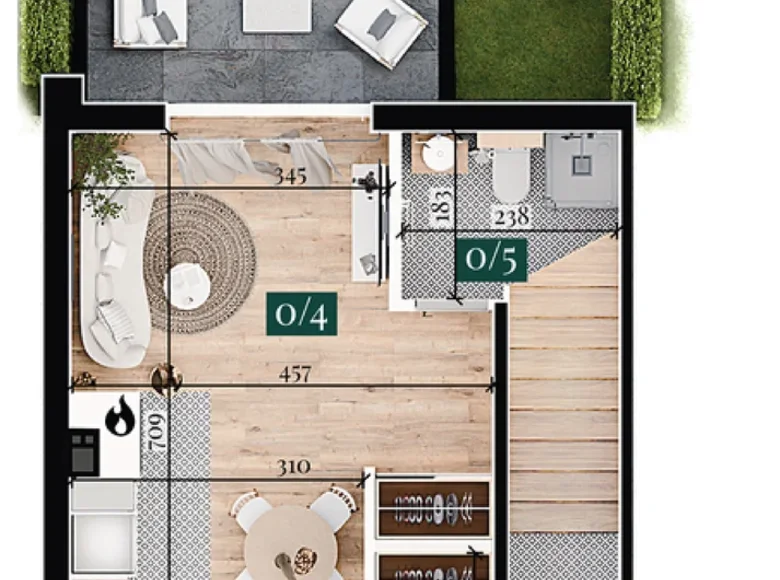 1 room apartment 33 m² Klepacze, Poland