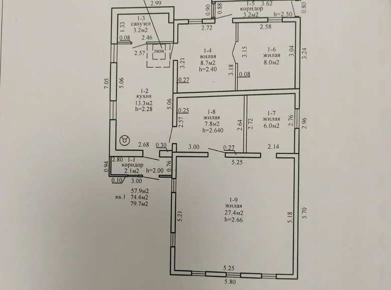 Apartamento 74 m² Gómel, Belarús