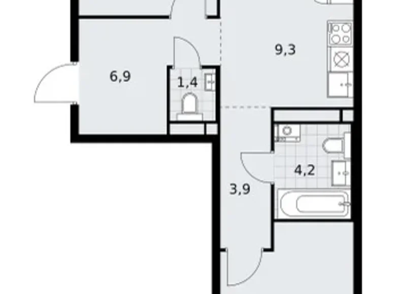 Apartamento 3 habitaciones 60 m² Vnukovo, Rusia