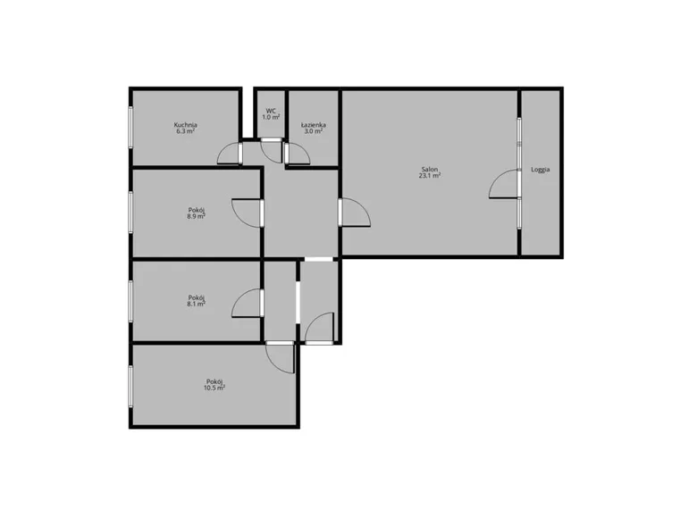 4 room apartment 74 m² Poland, Poland