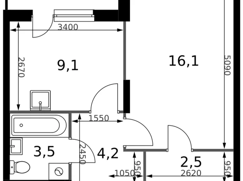 Appartement 1 chambre 37 m² Sapronovo, Russie