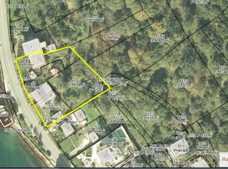 Działki 1 740 m² Mrcevac, Czarnogóra