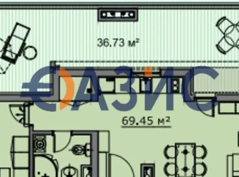 Квартира 2 спальни 107 м² Несебр, Болгария