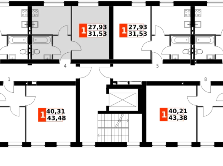 1 room apartment 32 m² Aprelevka, Russia
