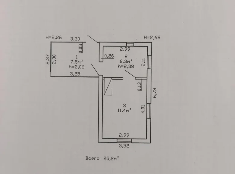 Haus 25 m² Conkauski sielski Saviet, Belarus