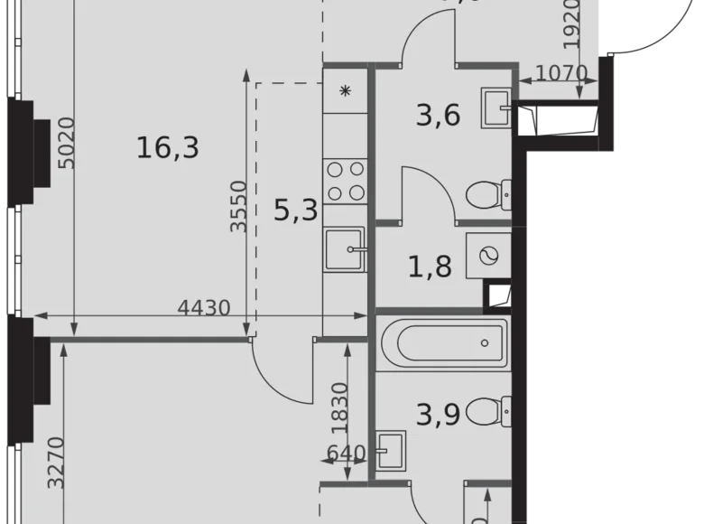 Mieszkanie 2 pokoi 56 m² Moskwa, Rosja