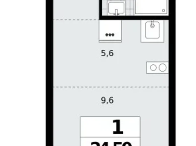 Wohnung 1 zimmer 25 m² Moskau, Russland
