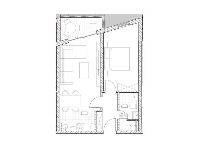 Appartement 1 chambre 46 m² Boreti, Monténégro