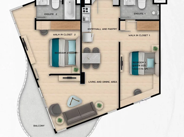 2 room apartment 82 m² Rawai, Thailand