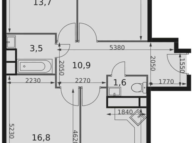 Wohnung 3 zimmer 74 m² Mytishchi Urban Okrug, Russland
