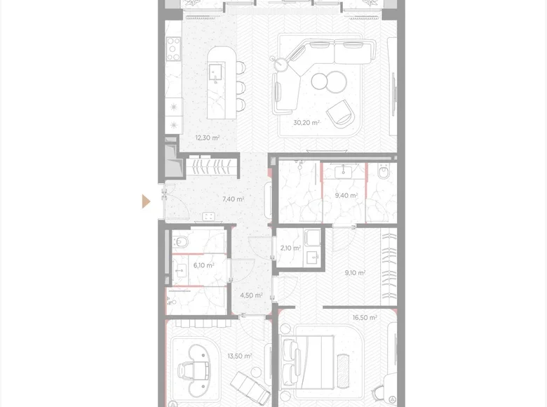 Apartamento 2 habitaciones 113 m² Moscú, Rusia