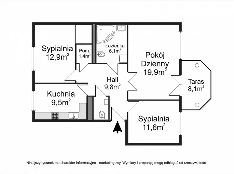 Wohnung 3 zimmer 73 m² Warschau, Polen