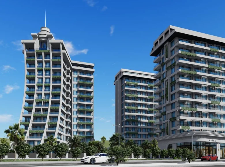 Квартира 1 комната 53 м² Махмутлар, Турция