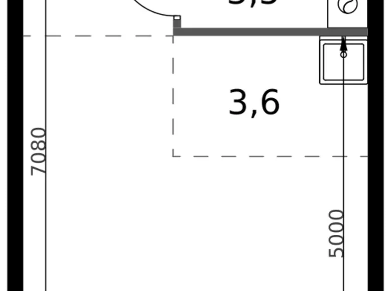 1 room studio apartment 29 m² Sapronovo, Russia