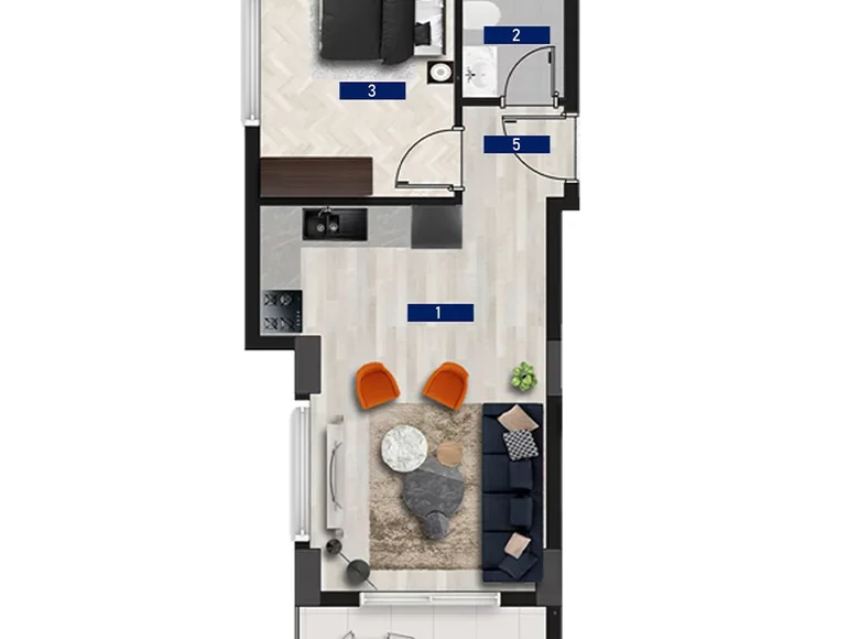 3 room apartment 70 m² Alanya, Turkey
