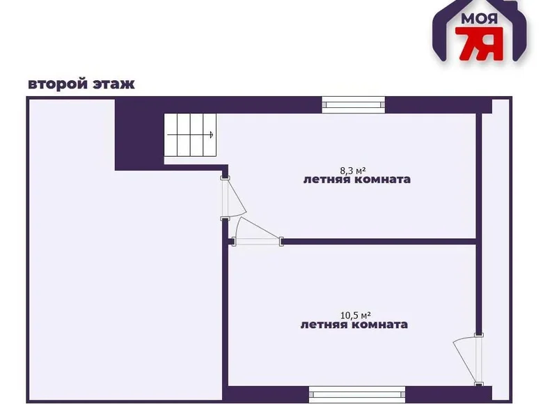 Casa de campo 33 m² Miadzielski sielski Saviet, Belarús