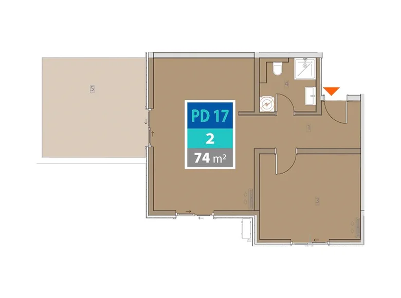 Mieszkanie 2 pokoi 74 m² Provodina, Czarnogóra