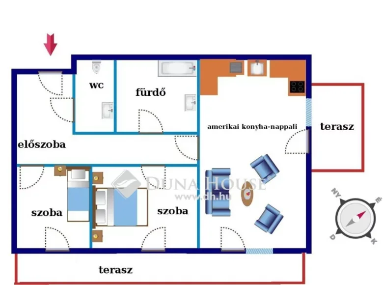 Apartment 1 bathroom 70 m² in Győr-Moson-Sopron, Hungary