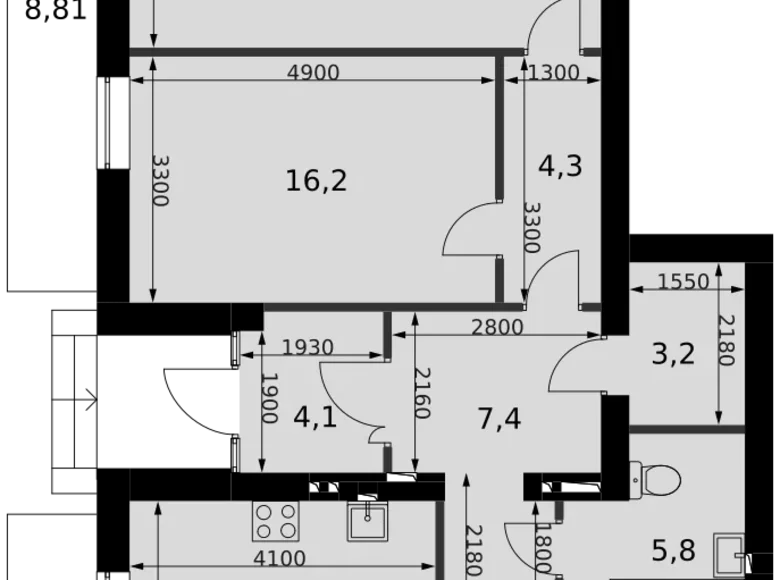 Apartamento 2 habitaciones 91 m² Aprelevka, Rusia