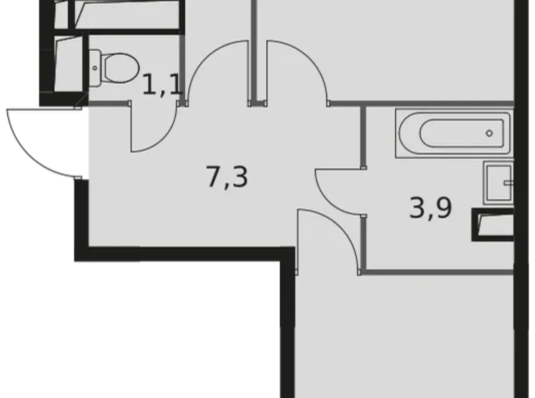 Apartamento 2 habitaciones 56 m² Moscú, Rusia