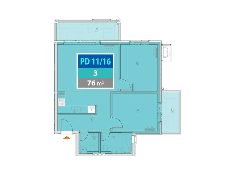 Mieszkanie 3 pokoi 75 m² Provodina, Czarnogóra