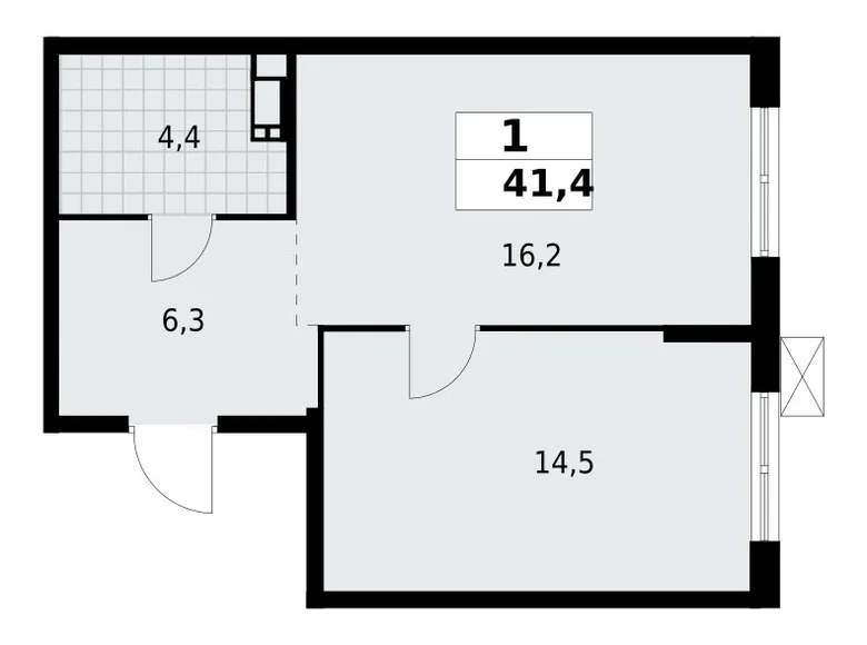 Appartement 1 chambre 41 m² Krasnoye Selo, Russie