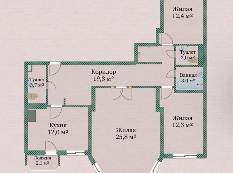 Квартира 3 комнаты 91 м² Щомыслицкий сельский Совет, Беларусь