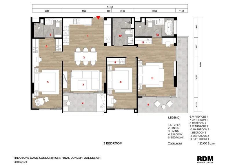 3 bedroom apartment  Si Sunthon, Thailand