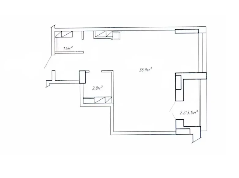 Wohnung 1 zimmer 44 m² Minsk, Belarus