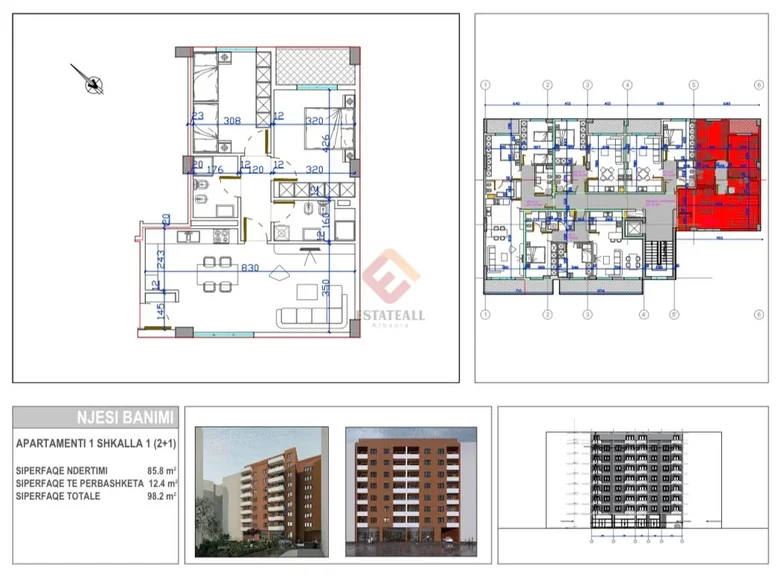 Wohnung 98 m² Bashkia Vlore, Albanien