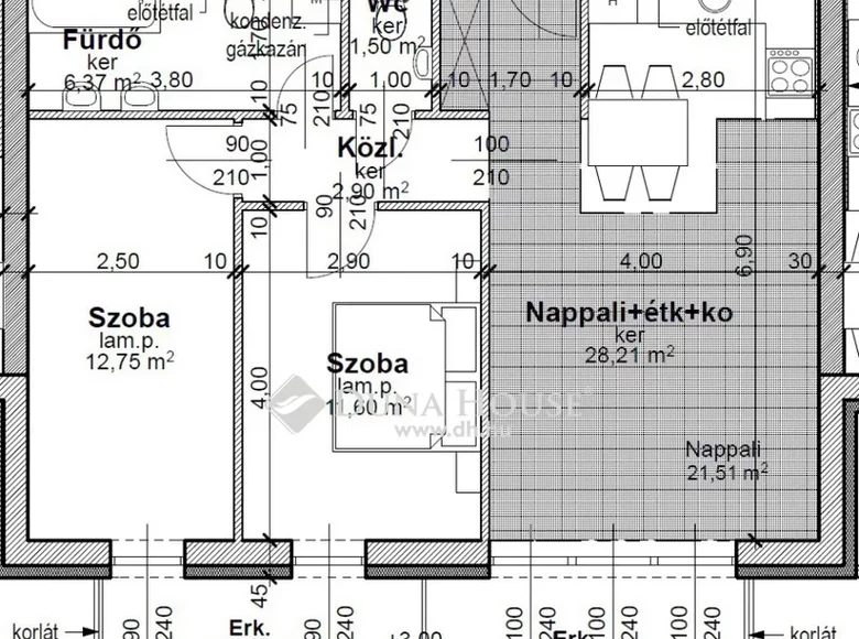 Apartment 1 bathroom 68 m² in Győr-Moson-Sopron, Hungary