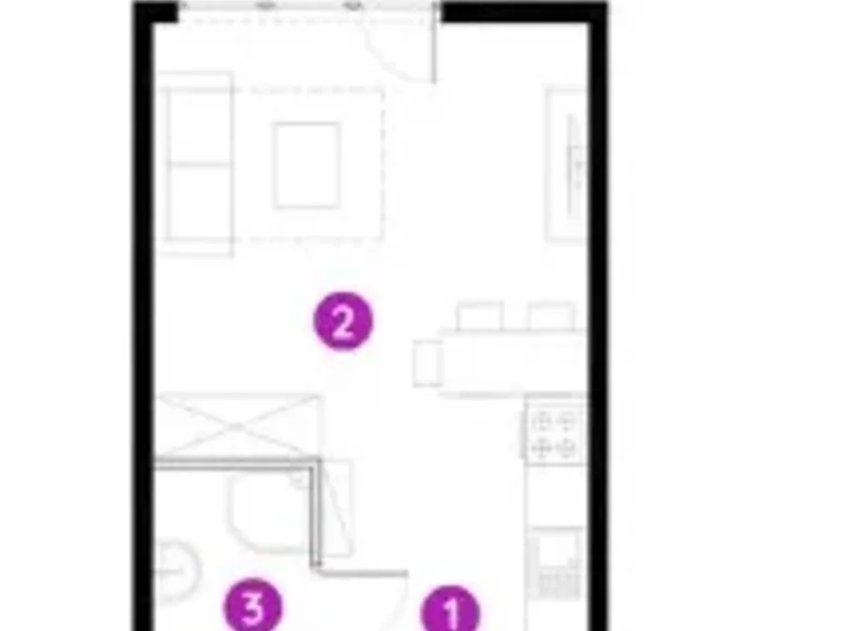 Estudio 1 habitación 27 m² Gdansk, Polonia