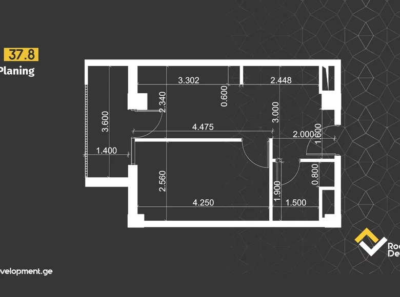 Studio apartment 1 bedroom 38 m² Tbilisi, Georgia