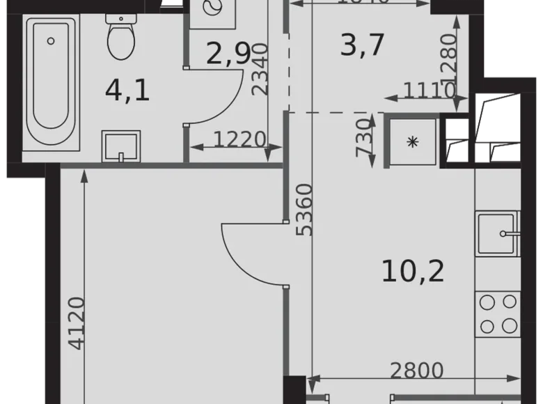 Appartement 1 chambre 36 m² Moscou, Russie