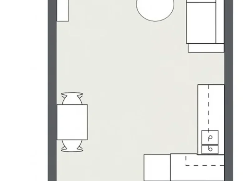Квартира 1 комната 27 м² Клайпеда, Литва