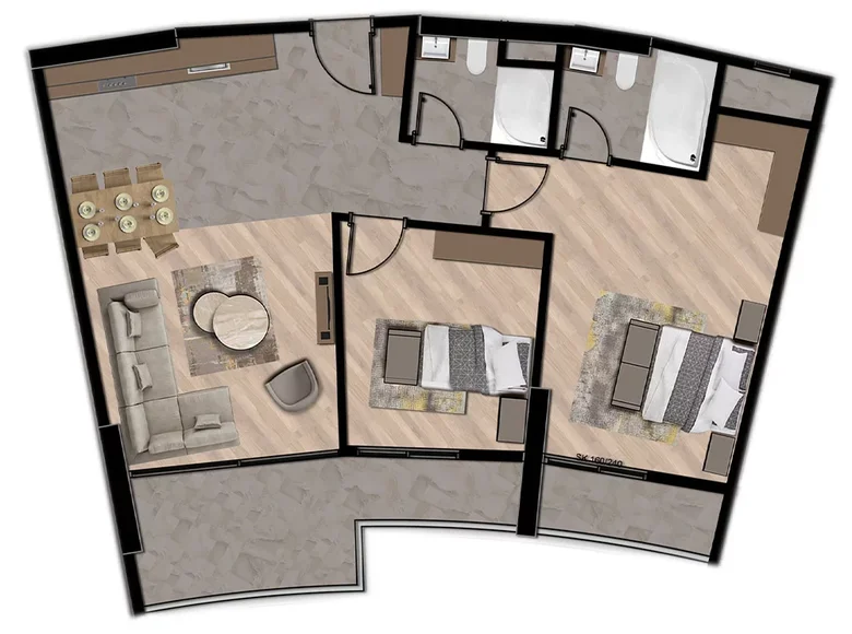 Wohnung 3 zimmer 105 m² Erdemli, Türkei